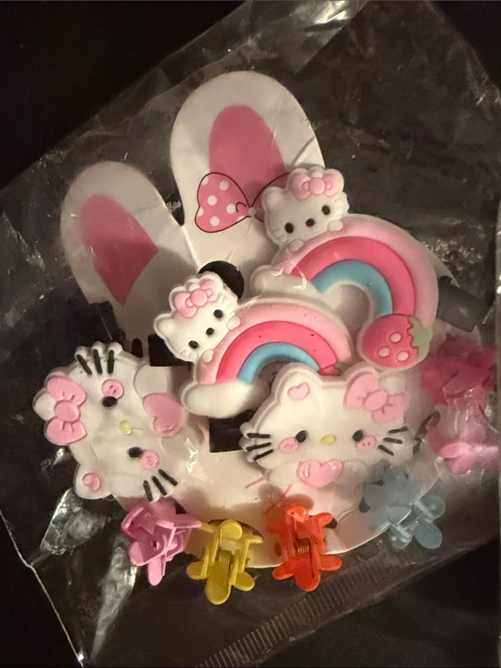 Plush hello Kitty bag filled